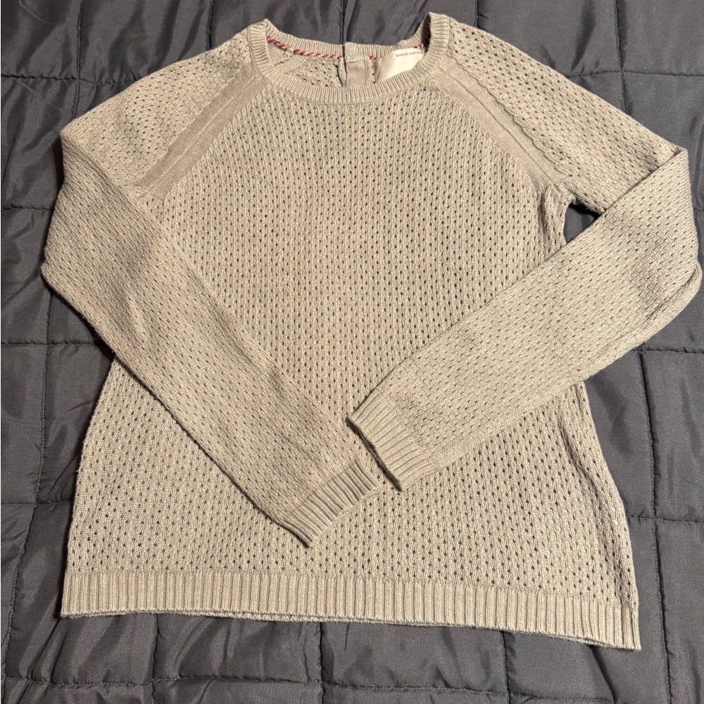 Open knit sweater